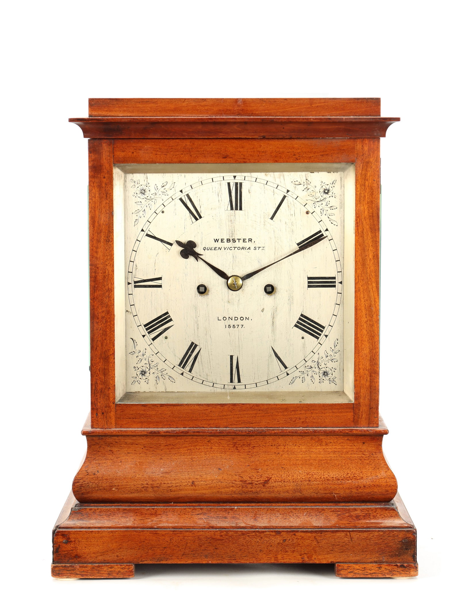 WEBSTER, LONDON. A VICTORIAN MAHOGANY FOUR GLASS DOUBLE FUSEE BRACKET CLOCK (1 of 13)