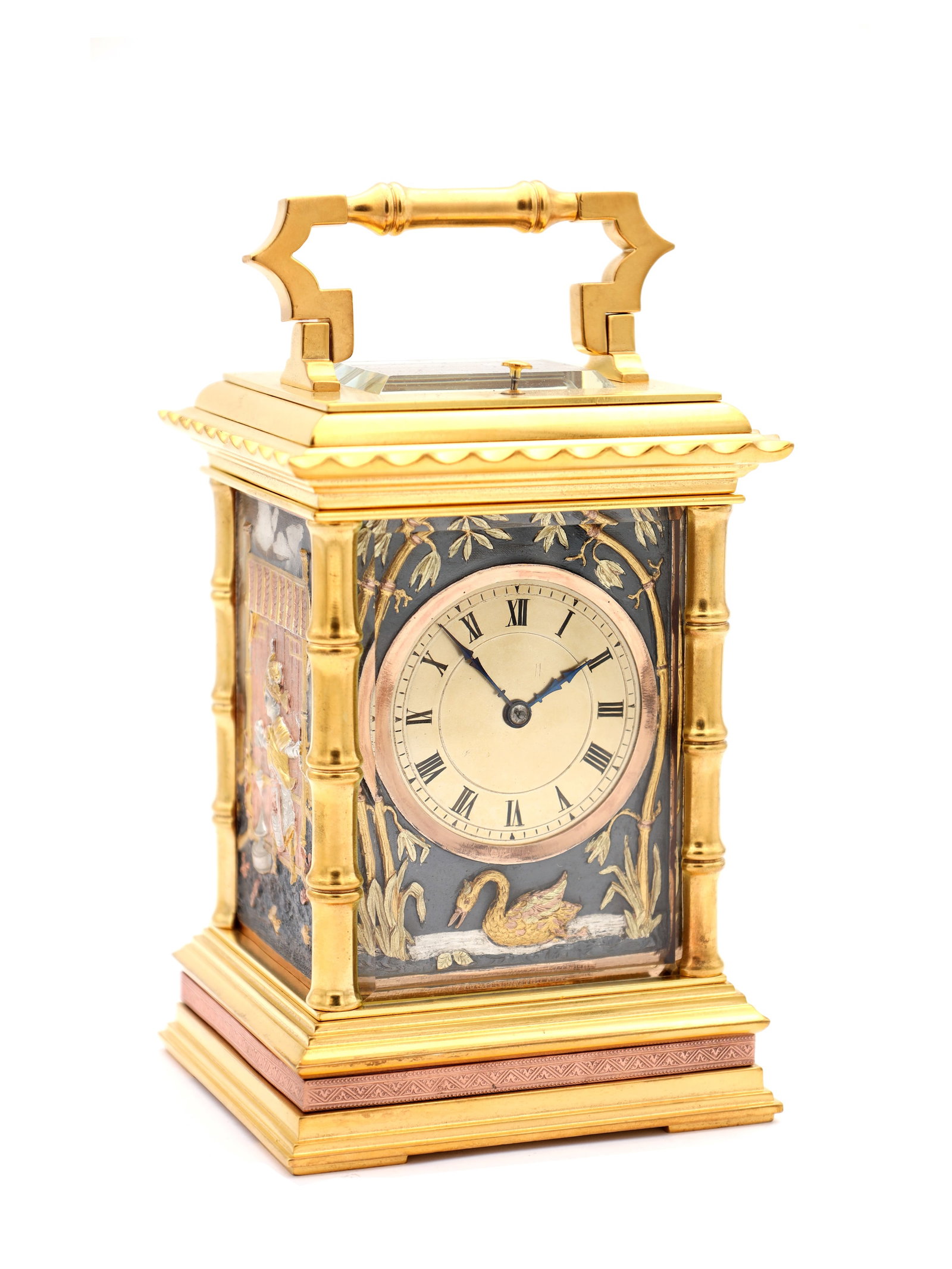 A FINE LATE 19TH CENTURY FRENCH REPEATING CARRIAGE CLOCK WITH BRONZE AND GILT HIGHLIGHTED (1 of 10)
