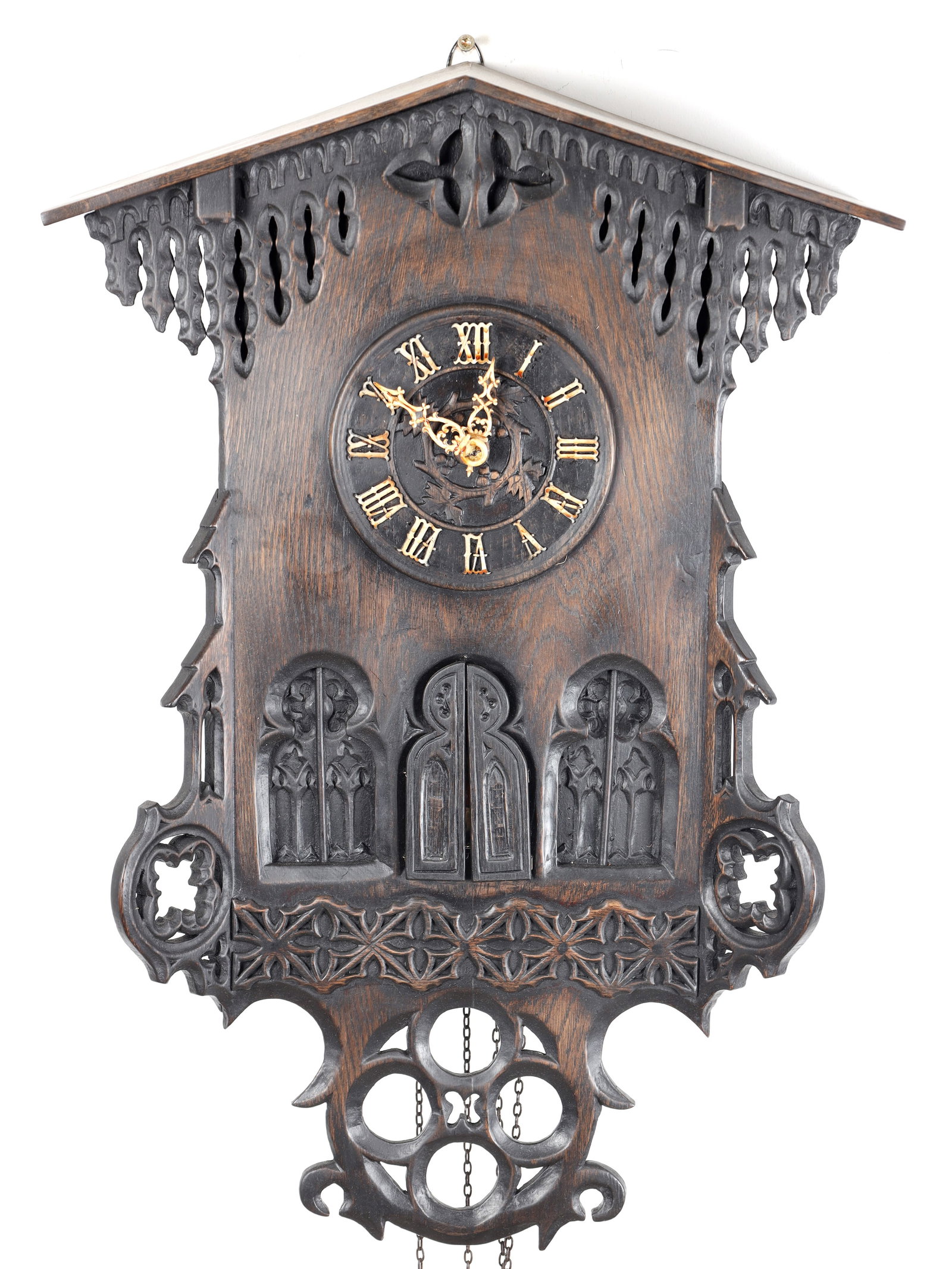 AN UNUSUAL 19TH CENTURY CARVED LINDEN WOOD BLACK FOREST FLUTE PLAYER CUCKOO CLOCK (1 of 8)