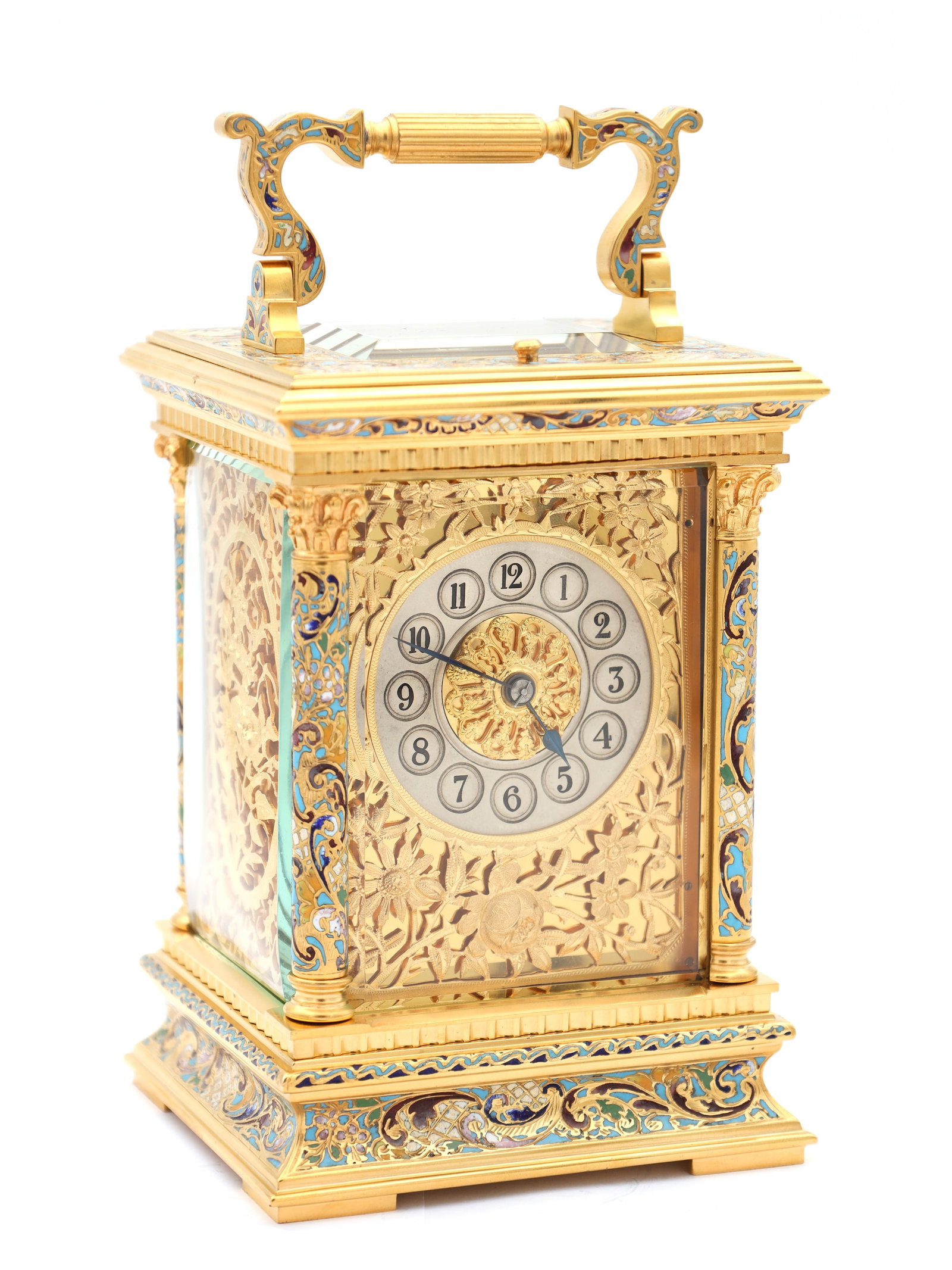 E. MAURICE & CO, PARIS. A FINE QUALITY LATE 19TH CENTURY FRENCH CHAMPLEVE ENAMEL AND FILIGREE (1 of 9)