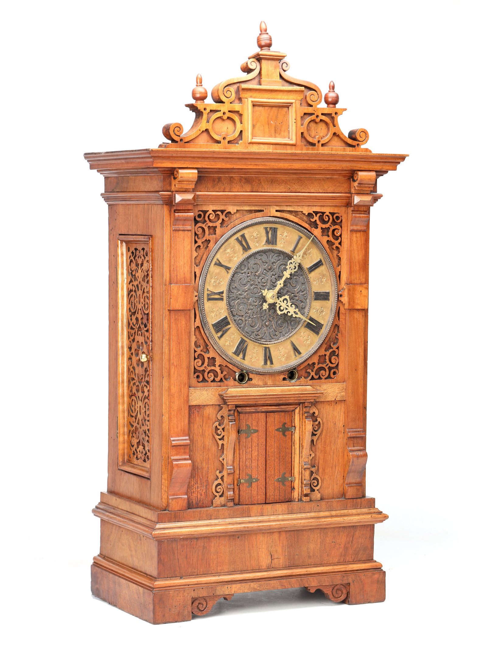 A MID 19TH CENTURY BLACK FOREST WALNUT TRUMPETER CLOCK (1 of 20)
