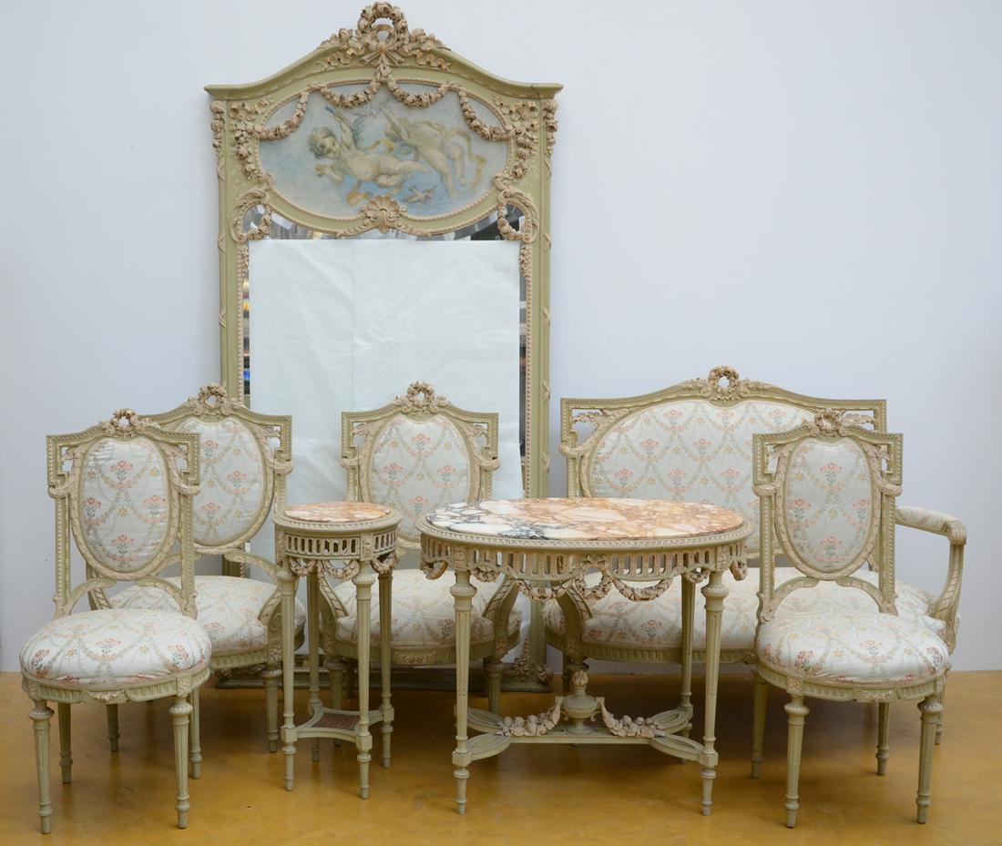Louis XVI style furniture set consisting of: sofa, 2 (1 of 5)