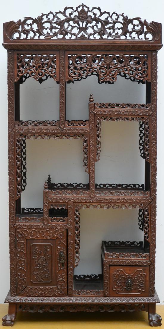 Chinese cabinet in exotic wood (168x83x36 cm): Chinese cabinet in exotic wood (168x83x36 cm)