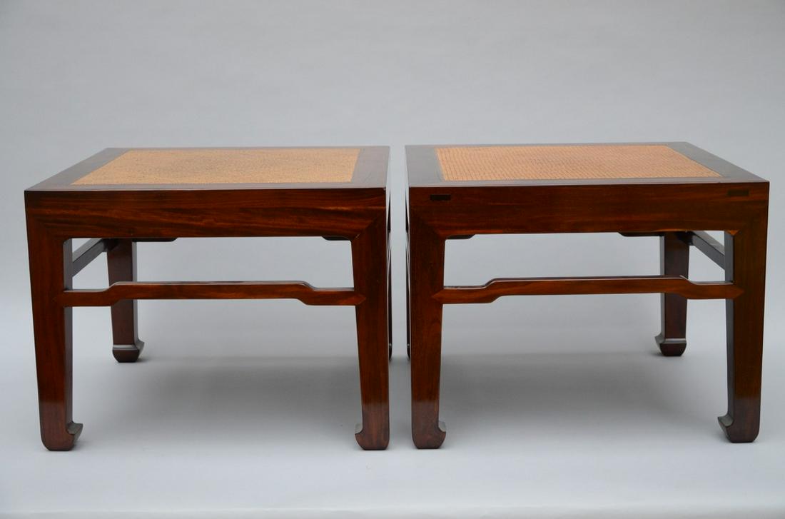 A pair of Chinese side tables in exotic wood (1 of 2)