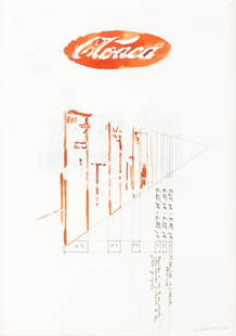 Wim Delvoye 1997-2001: drawing on paper 'Studies for: Wim Delvoye 1997-2001: drawing on paper 'Studies for Cloaca Original Study #28' (62x43cm)