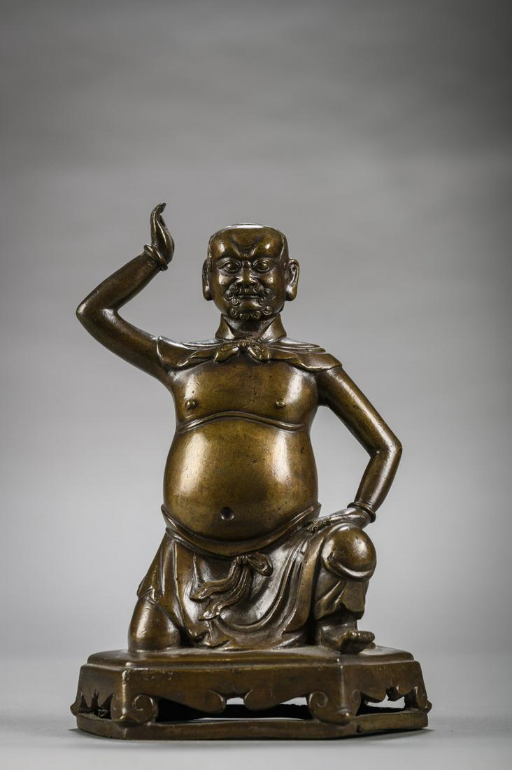 Bronze sculpture 'foreign servant' China 17th century (h22cm) (*) (1 of 5)
