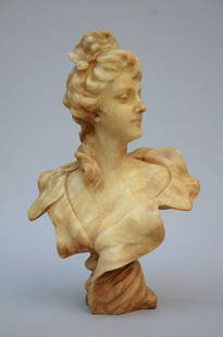 Morin: alabaster bust 'Lady' (h57.5cm) (*): Morin: alabaster bust 'Lady' (h57.5cm) (*)