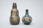 2 Art Deco vases in grès keramis, Boch La Louvière (399 11+ D700) (h 29&20.5cm)