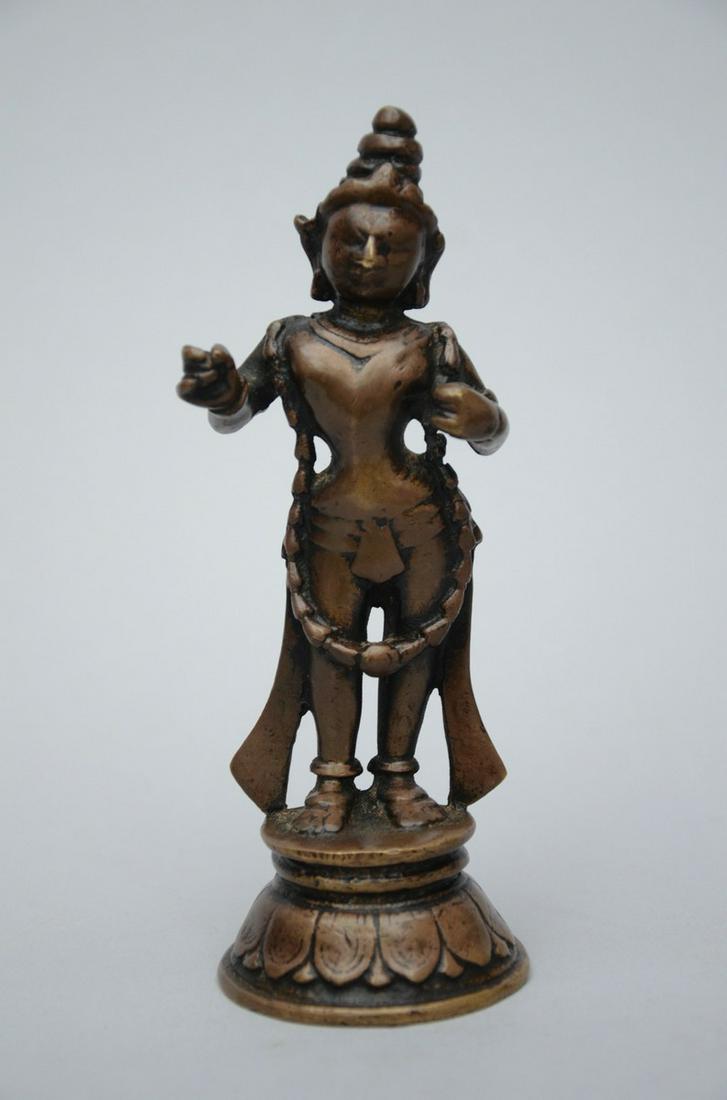 Indian bronze statue 'Rama' (h16.5cm) (1 of 4)