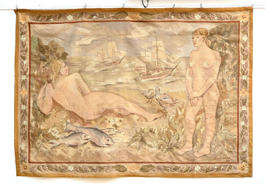 Tapestry by Ernest Albert 'female nudes' (170x240cm): Tapestry by Ernest Albert 'female nudes' (170x240cm)