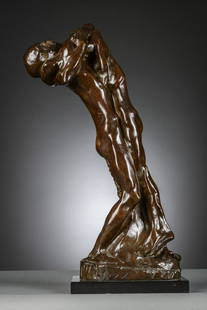 George Minne: bronze sculpture 'The Prodigal Son' (h59cm): George Minne: bronze sculpture 'The Prodigal Son' (h59cm)