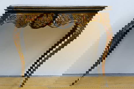 A Napoleon III gaming table in Boulle technique (72x90x46cm) (*): A Napoleon III gaming table in Boulle technique (72x90x46cm) (*)