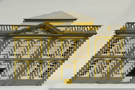 Wooden model of a house 'birdcage' (h76x119x28cm): Wooden model of a house 'birdcage' (h76x119x28cm)