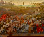 Anonymous (follower of Bosch, 16th century): painting (o/c) 'Way of the Cross' (78x91cm)