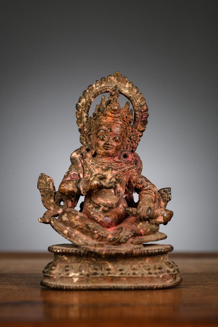 Nepalese bronze statue 'Jambhala', 17th century (1 of 10)