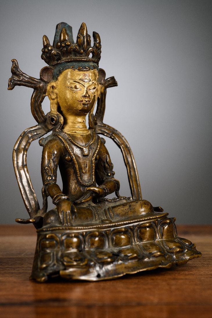 A Tibetan sculpture 'Buddha Shakyamuni', Tibet 13th century (*) (1 of 11)