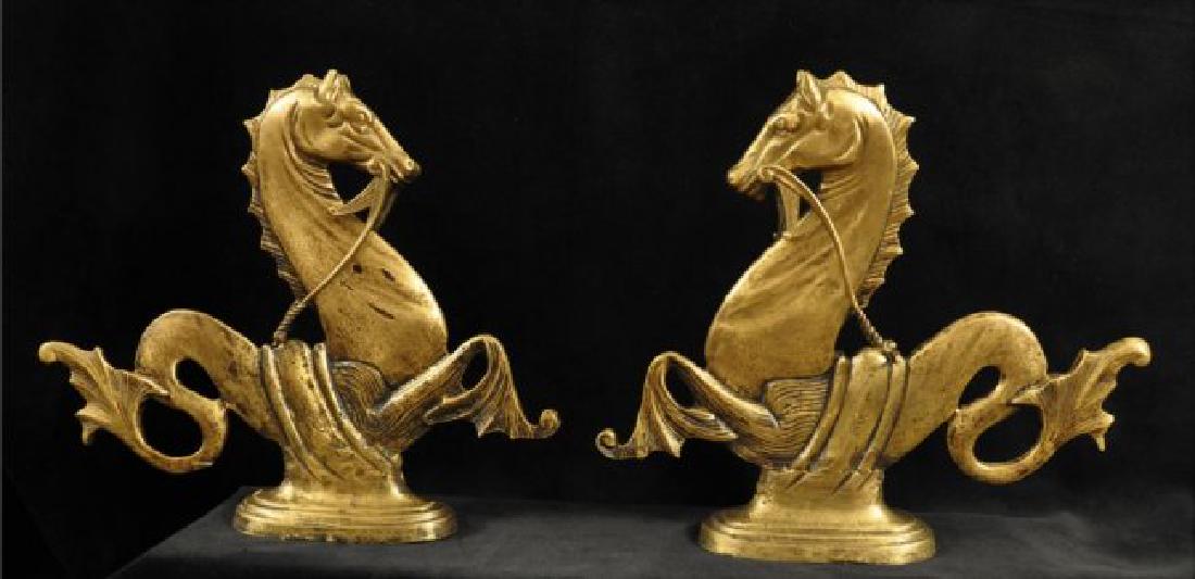Pair of decorative bronze horses (1 of 1)