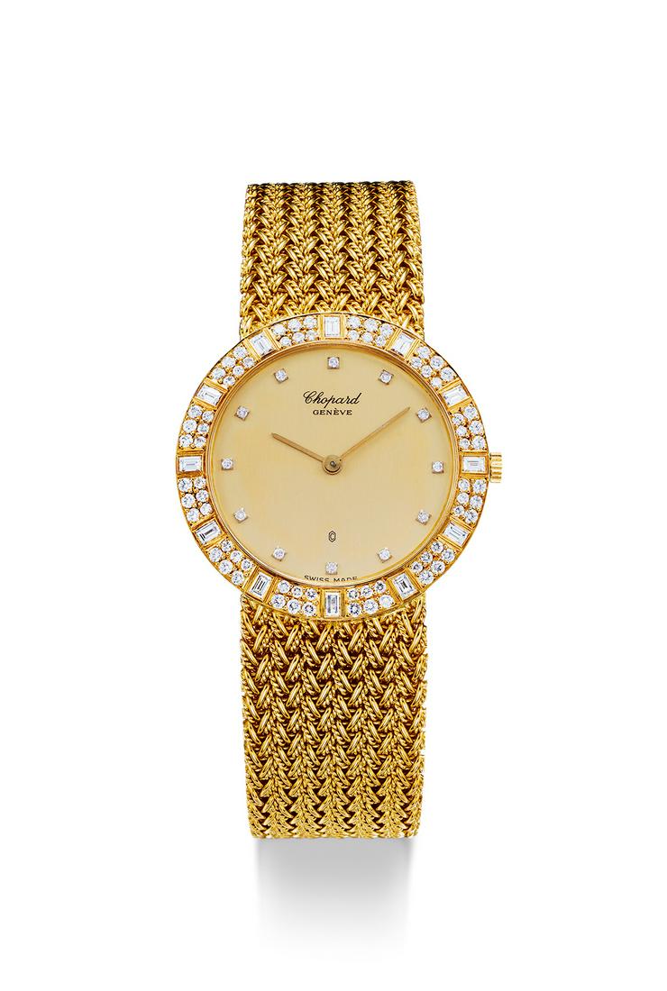 A Fine Yellow Gold and Diamond-Set Bracelet Watch (1 of 1)