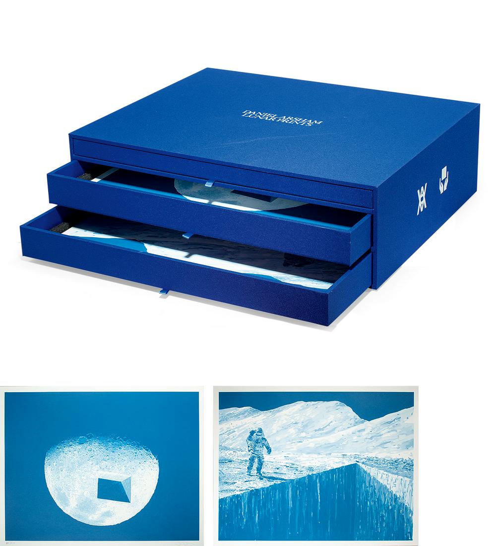 Lunar Prints (Deep Wall & Square Out of The Moon), 2021: DANIEL ARSHAM (AMERICAN, B.1980) LUNAR PRINTS (DEEP WALL & SQUARE OUT OF THE MOON), 2021