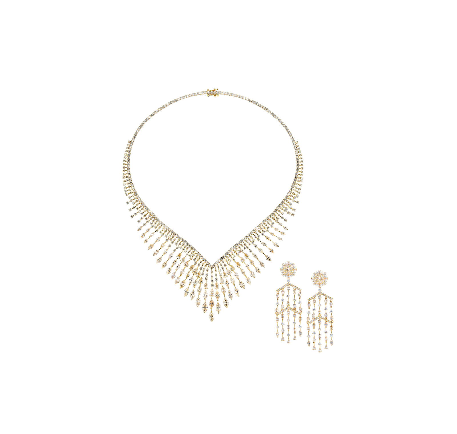 COLORED DIAMOND DEMI-PARURE (1 of 1)