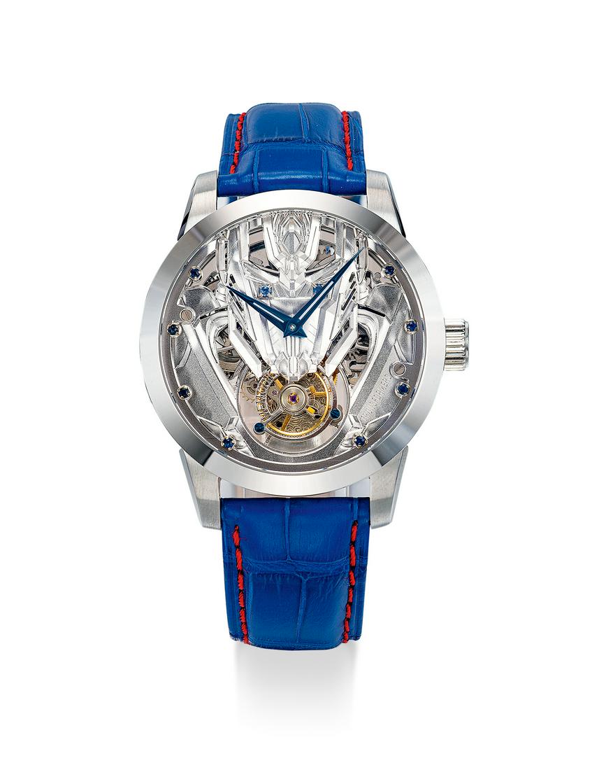 A STAINLESS STEEL TOURBILLON MECHANICAL WRISTWATCH (1 of 1)