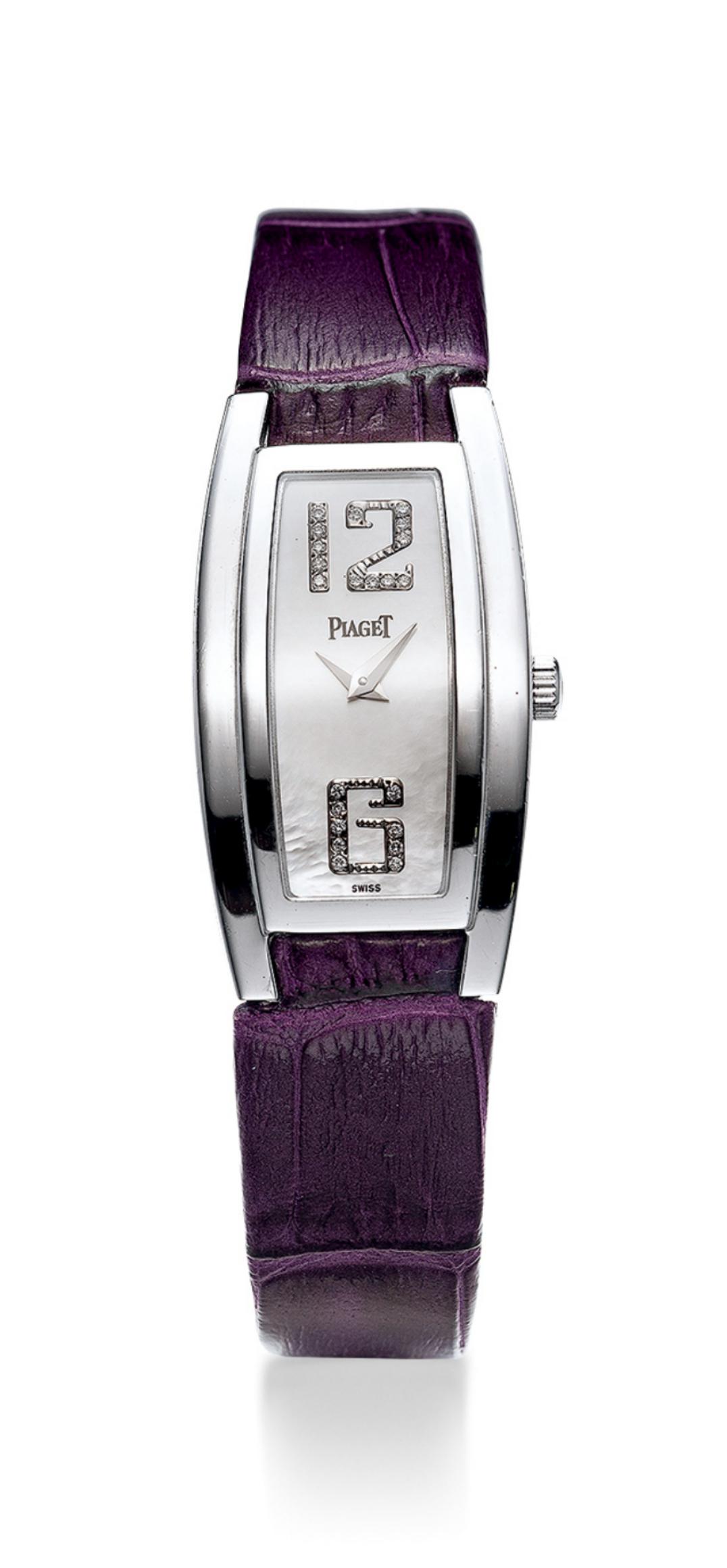 A WHITE GOLD AND DIAMOND-SET WRISTWATCH (1 of 1)