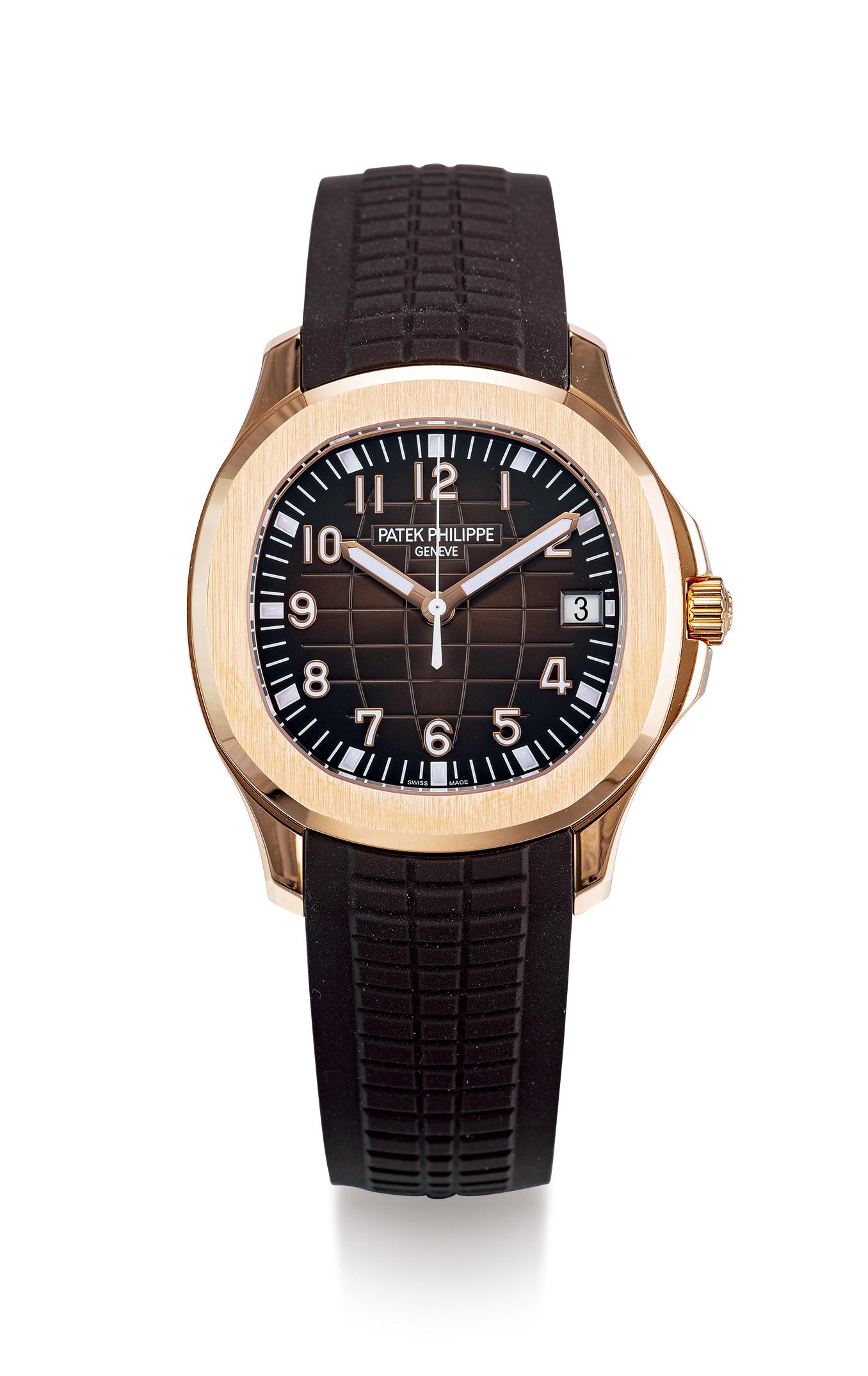 A ROSE GOLD ROUNDED OCTAGONAL AUTOMATIC WRISTWATCH (1 of 1)