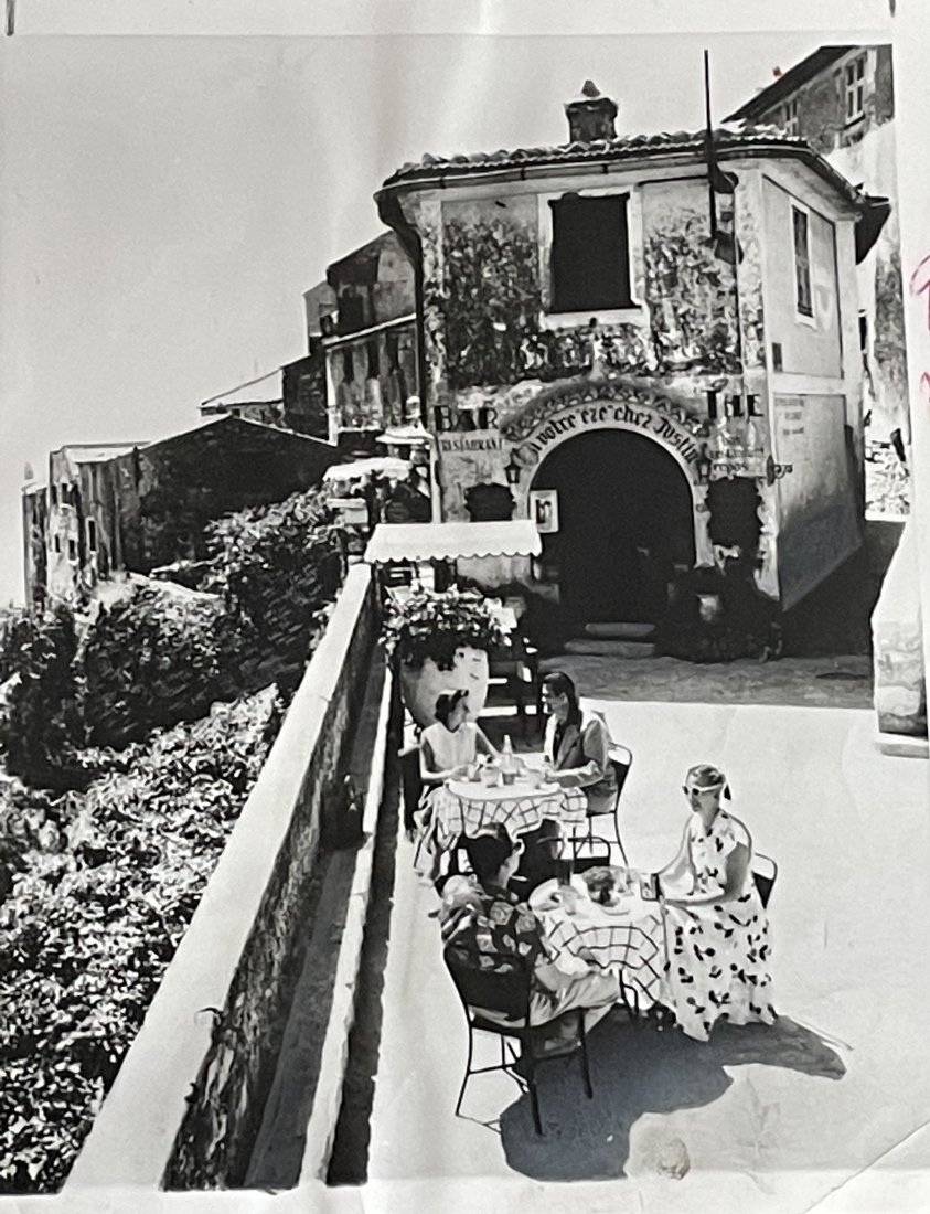 Original 1955 French Riviera Gelatin Silver Print Ph: Original 1955 French Riviera Mediterranean Coast Gelatin Silver Print Photo - Print Size: 9 x 7 inches.