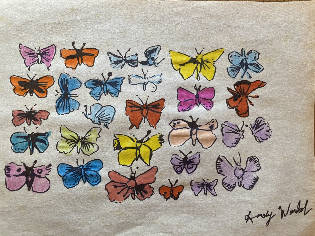 Warhol -Drawing and Watercolor Painting: Andy Warhol - Drawing and Watercolor Painting on paper, signed artwork. This is not a print, the drawing was acquired from a estate sale. It does not come with any paper work to verify its Authenticit