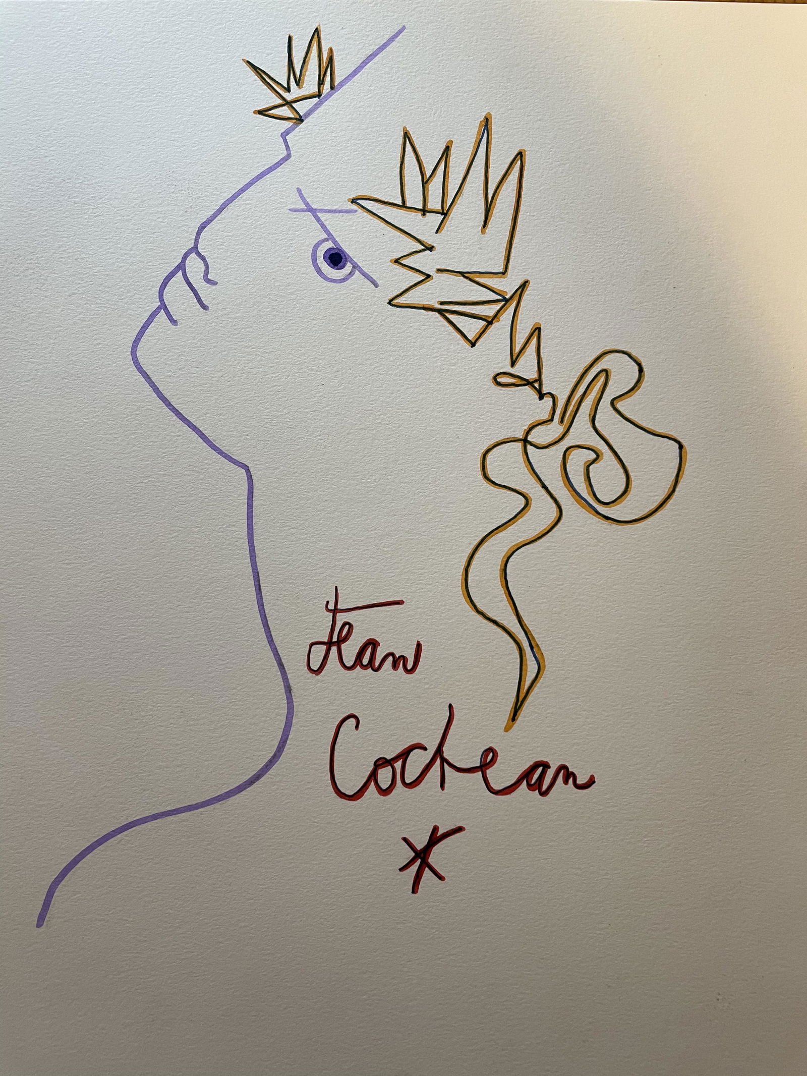 Jean Cocteau -Drawing on Paper(In Style Of) (1 of 2)