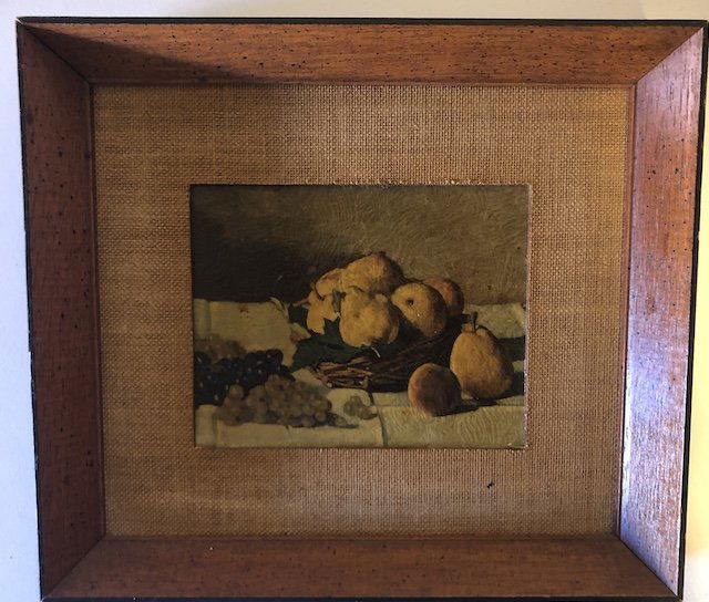 Vintage Still Life with Pear and Grapes (1 of 3)
