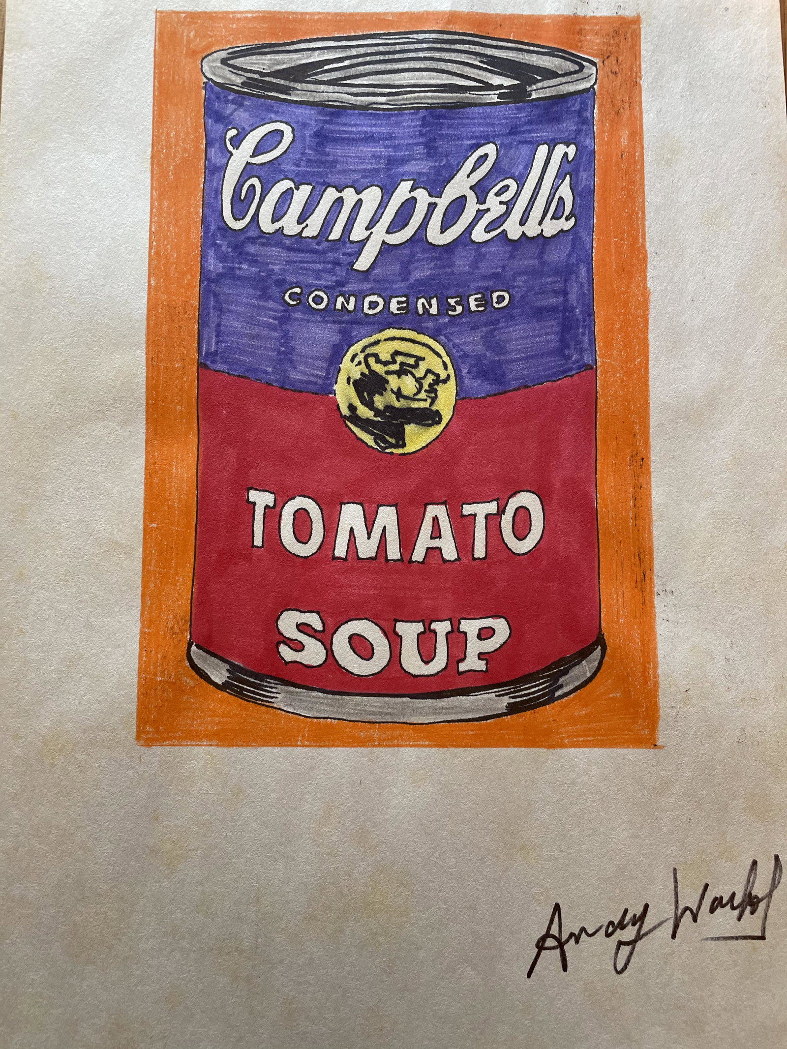 Andy Warhol -Drawing and Watercolor Painting: Andy Warhol - Drawing and Watercolor Painting on paper, signed artwork. This is not a print, the drawing was acquired from a estate sale. It does not come with any paper work to verify its Authenticit