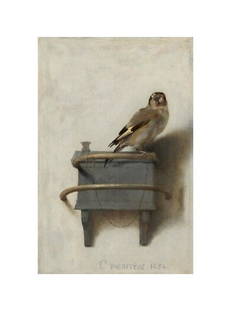 Carel Fabritius- Canvas Print: Carel Fabritius- Canvas Print. Size: 10.5"x16". Print have an additional 1/2" white border all around. Flat print, Canvas print are not stretched or framed. Provenance: Private Collector, NY.
