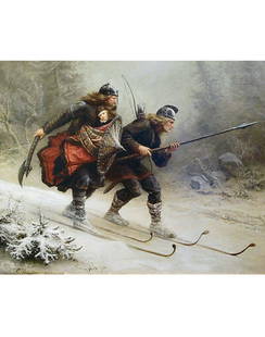 Valhalla Norway- Canvas Print: Valhalla Norway Canvas Print. Size: 8 x 10 inches. Canvas print are not stretched or framed. Provenance: Private Collector, NY.