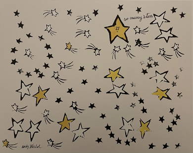 Framed Art Print:So Many Stars,1958 by Andy Warhol: Art Print:So Many Stars, c. 1958 by Andy Warhol. size: 27x32in Framed. Andy Warhols pioneering Pop Art defined a decade and a culture, distinguishing him as one of the most influential, creative and