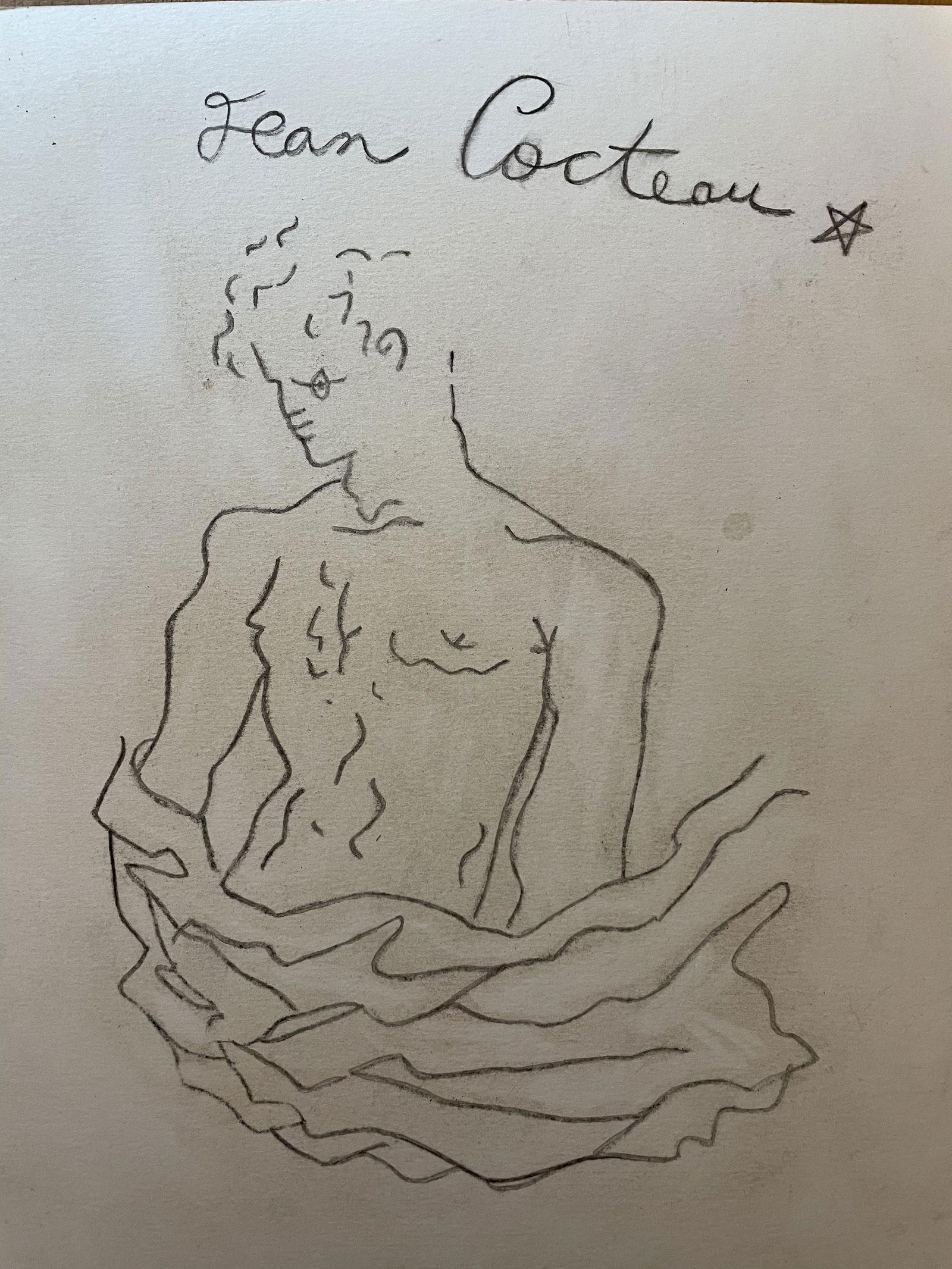 Jean Cocteau Drawing on Paper (In Style Of) (1 of 2)