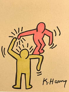 Mixed Media Andy Warhol Drawing on Paper: Mixed Media Andy Warhol Drawing on Paper. Size: 9 x 9 inches. Provenance: Private NY Collection. It is being sold as is in the manner Style of artist.