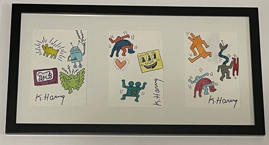 Keith Haring Drawing Pop Art on paper. (1 of 7)