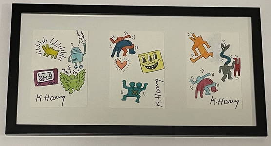 Keith Haring Drawing Pop Art on paper.