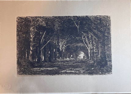 Vintage Art English Etching: Vintage Art English Part 12 Etching, MSMPS, Unframed. Image Size:11 x 7,, Paper Size 15 x 11 inches.