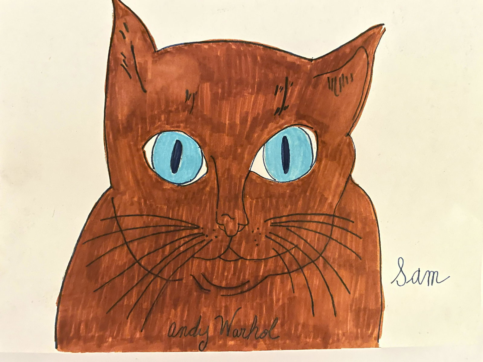 Andy Warhol - Drawing and Watercolor Painting on paper,: Andy Warhol - Drawing and Watercolor Painting on paper, signed artwork. This is not a print, the drawing was acquired from a estate sale. It does not come with any paper work to verify its Authenticit