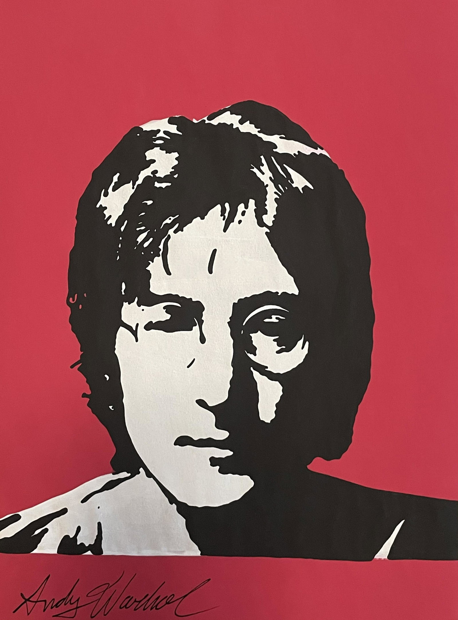 Andy Warhol -Drawing and Watercolor( In Style Of): Andy Warhol - Drawing and Watercolor Painting on paper, signed artwork. This is not a print, the drawing was acquired from a estate sale. It does not come with any paper work to verify its Authenticit