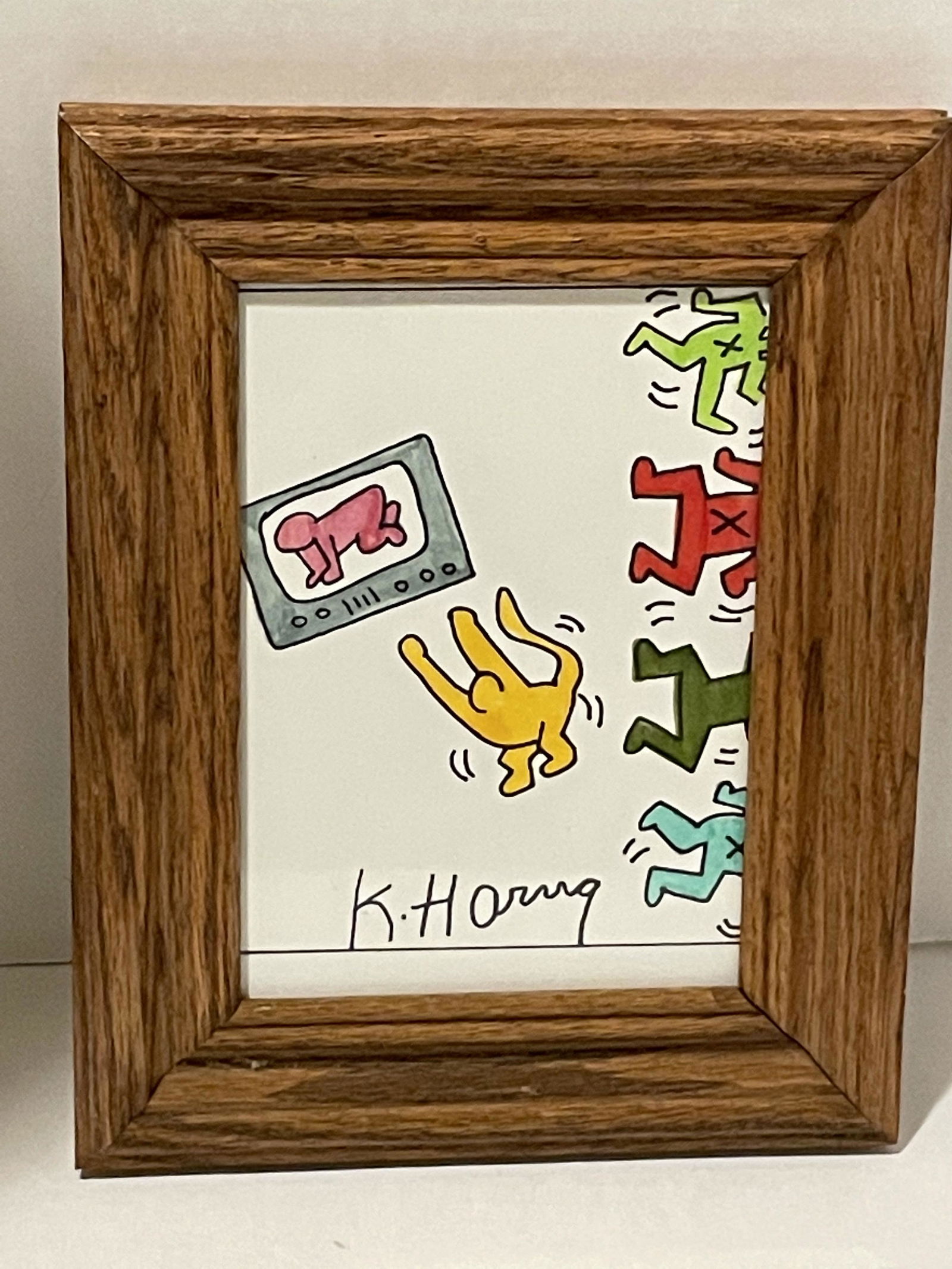 Keith Haring Mix Media Drawing (1 of 3)