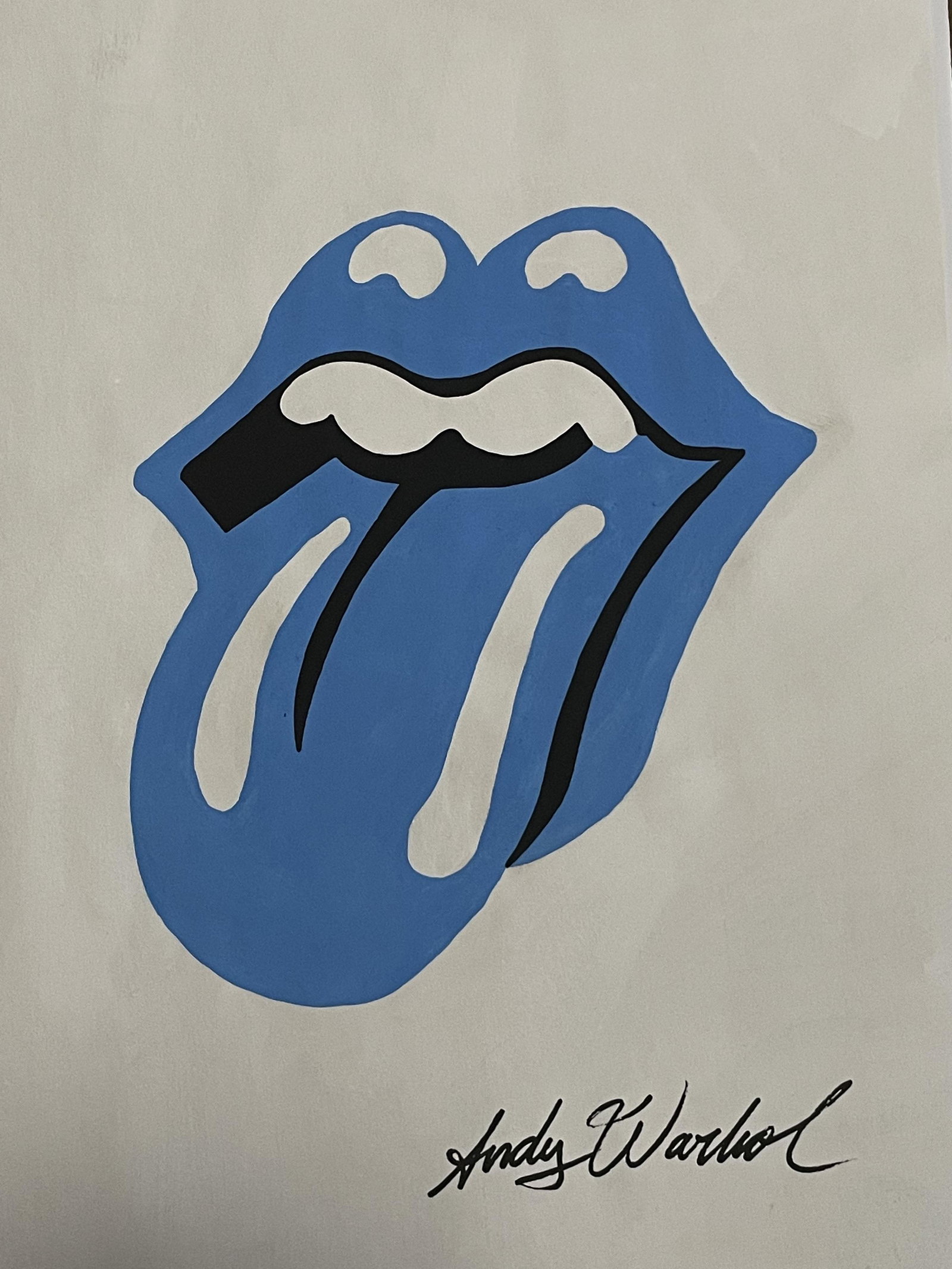 Andy Warhol -Drawing and Watercolor( In Style Of): Andy Warhol - Drawing and Watercolor Painting on paper, signed artwork. This is not a print, the drawing was acquired from a estate sale. It does not come with any paper work to verify its Authenticit