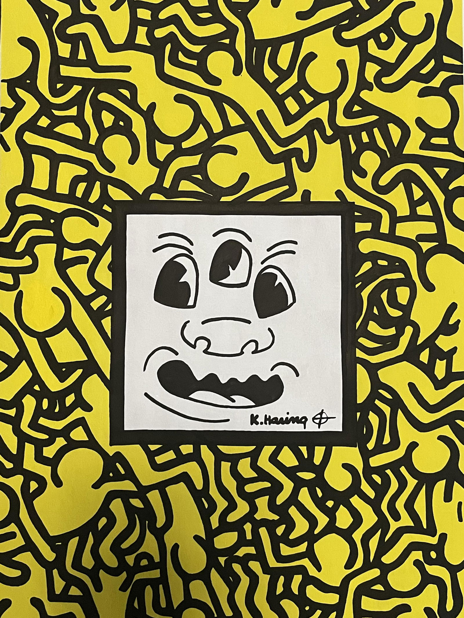 Keith Haring Drawing Pop Art and Watercolor (In Style) (1 of 2)
