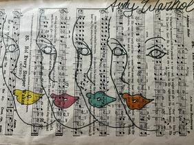 Framed Music Sheet/Paper- Keith Haring (1 of 3)