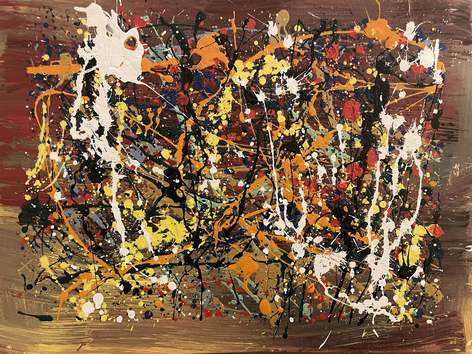 jackson Pollock Abstract Painting on Paper (1 of 2)