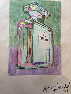 Warhol - Drawing and Watercolor Painting (In Style Of): Andy Warhol - Drawing and Watercolor Painting on paper, signed artwork. This is not a print, the drawing was acquired from a estate sale. It does not come with any paper work to verify its Authenticit