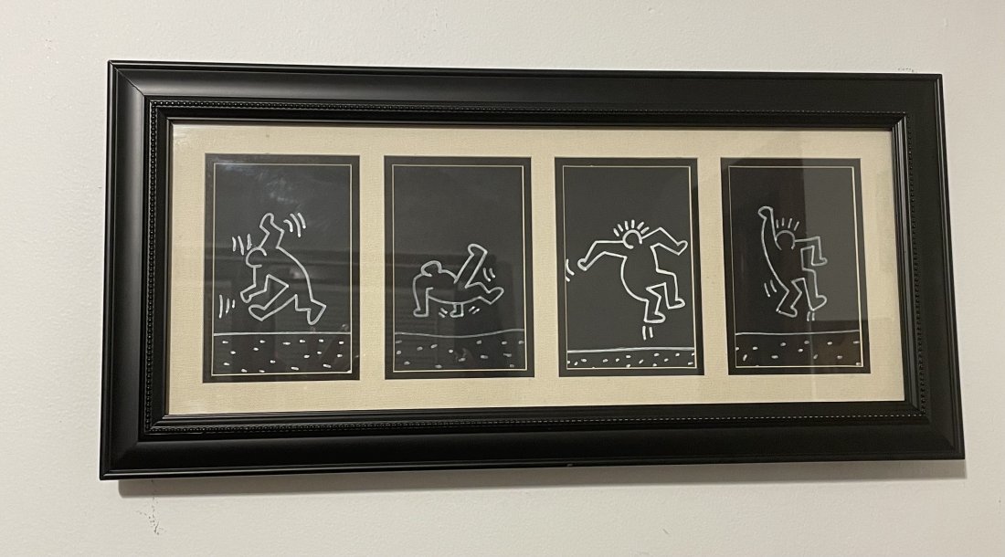 (4) Keith Haring Subway Drawing on Black Paper (1 of 8)
