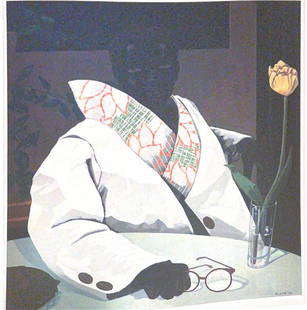 Kerry James Marshall Print on Paper: Kerry James Marshall Print on Paper, Stamp on Verso, Unframed.Size Approx.11x8.5 inches. Biography. Kerry James Marshall is recognized as one of the leading contemporary artists of his time. James Mar